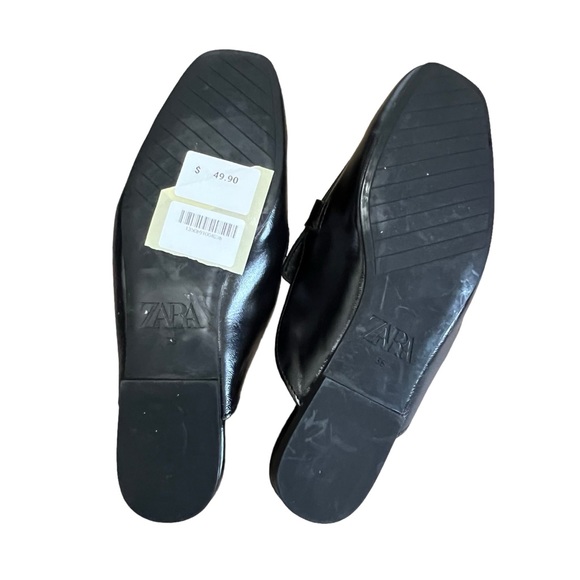 Zara Women’s Loafers Shoes Gold Chain Slip On Open Heel Wm 5.5 - Picture 5 of 6